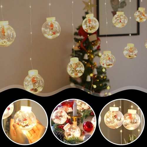 LAMPKI CHOINKOWE LED BOMBKI MIKOŁAJE ŚWIĄTECZNE 10 KUL LED NA USB 3M PILOT na Arena.pl