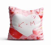 PODUSZKA Z DOWOLNYMI INICJAŁAMI - Serce