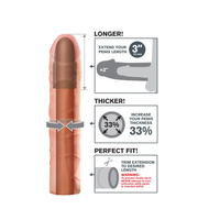 nakładka na penisa fantasy x-tensions perfect 3" extension light pipedream