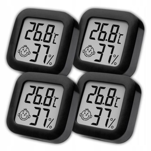 4x TERMOMETR POKOJOWY HIGROMETR ELEKTRONICZNY WILGOTNOŚCIOMIERZ na Arena.pl