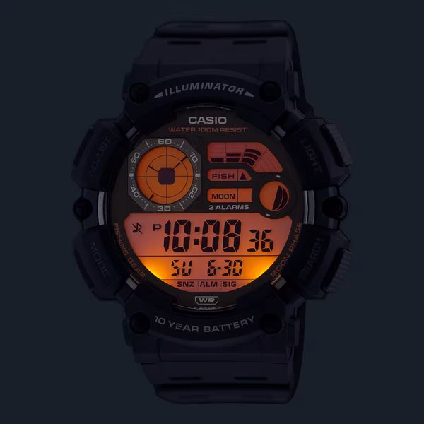 ZEGAREK MĘSKI CASIO Digital Moonphase  WS-1500H-1A + BOX zdjęcie 4