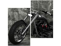 60X60CM MOTOCYKL DWU OBRAZ ŚCIAN