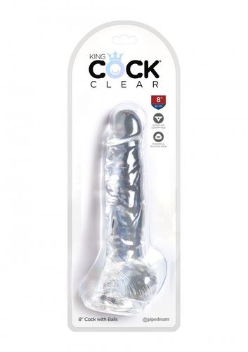 8 inch cock with balls transparant king cock na Arena.pl
