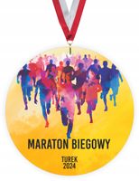 MEDAL Z PLEXI SPORTOWY nadruk UV twój napis MARATON BIEGOWY