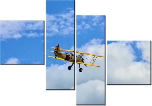 100 70CM OBRAZ 4 ELEM DWUPŁATOWIEC DRUK PŁÓTNO RAMA na Arena.pl