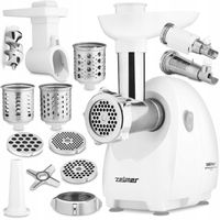 MASZYNKA DO MIELENIA MIĘSA ZELMER + SZATKOWNICA WYCISKARKA 1900W 2,5 KG/MIN