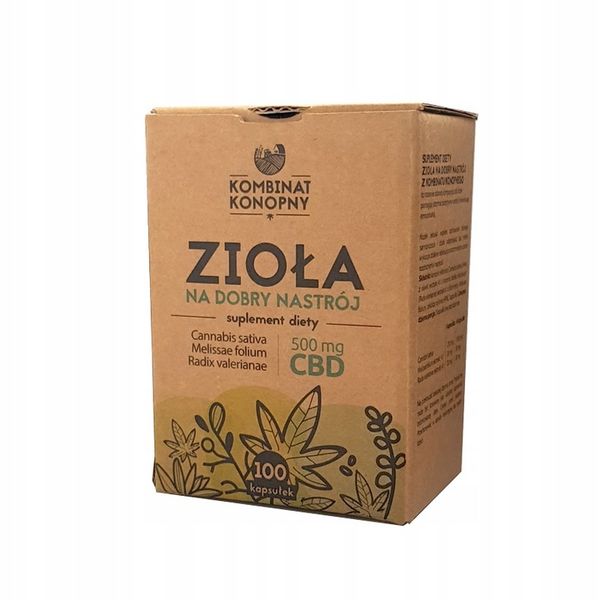 Zioła na dobry nastrój 100 kapsułek 500 mg CBD zdjęcie 1