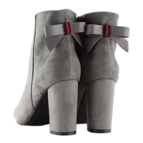 Botki na obcasie szare E5120 L.GREY r.37 na Arena.pl