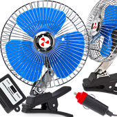 Duży Wiatrak Wentylator Samochodowy Obrotowy 8 Cali Oscylacja 24V Mocny