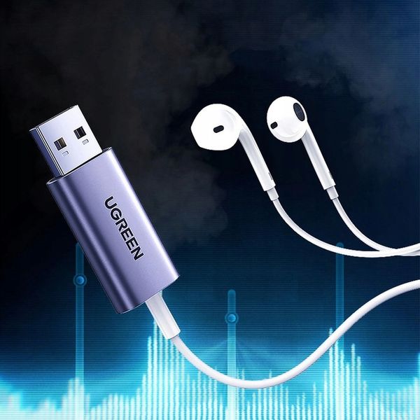 Adapter USB do komputera, przejściówka audio do mini jack 3,5 mm, Ugreen zdjęcie 8