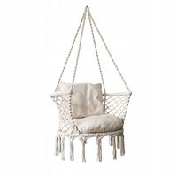 FOTEL WISZĄCY BOHO BOCIANIE GNIAZDO PLECIONE Z PODUSZKAMI HUŚTAWKA BALKON