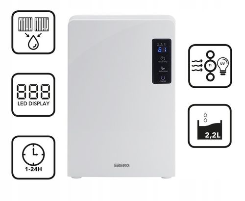 Osuszacz powietrza EBERG ZAG pochłaniacz wilgoci 2200ml filtr lampa UV na Arena.pl