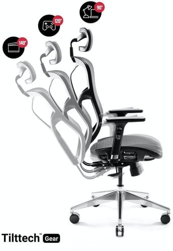 Fotel ergonomiczny Diablo Chairs V-Basic Czarno-szary na Arena.pl