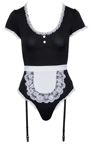 cottelli costumes kelnerka kostium body z fartuszkiem czarny l na Arena.pl