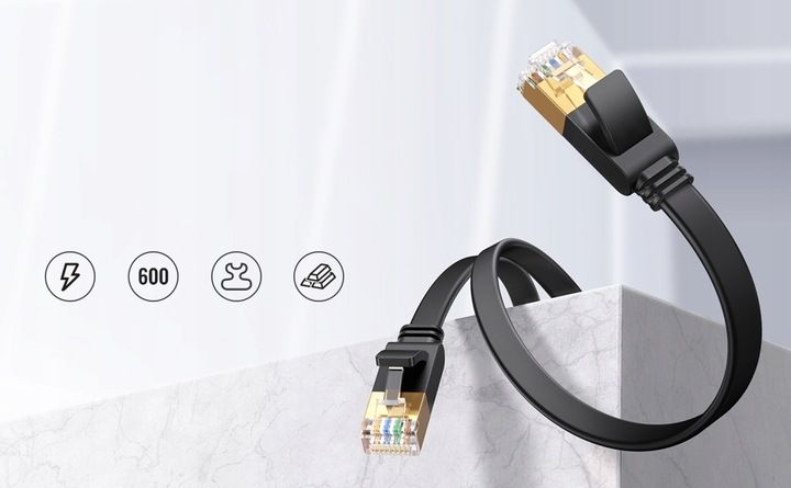 KABEL SIECIOWY LAN ETHERNET PŁASKI SFTP CAT7 5M zdjęcie 3