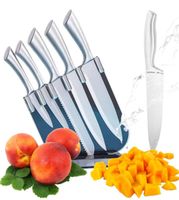 KOMPLET NOŻY KUCHENNYCH zestaw 5 SZT NOŻE KUCHENNE STALOWE OSTRE
