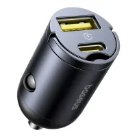 ładowarka samochodowa baseus tiny star 30w usb-a usb-c - czarna