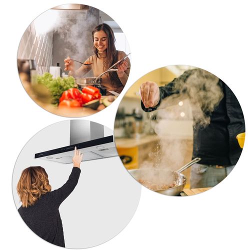 Okap kuchenny 90 cm Czarny Berdsen BE-90S na Arena.pl