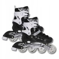 Super ROLKI damskie męskie kauczukowe REGULOWANE 39-42 NILS abec-7 - CZARNE