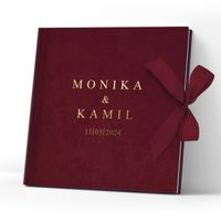 Album na zdjęcia welurowy Pamiątka Ślubu PREZENT na ŚLUB dla Młodej Pary