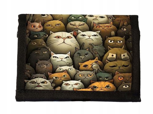 Portfel na Rzep Kotki materiałowy portfel Kotek na Arena.pl