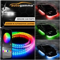 Oświetlenie podwozia Auta LED RGB Tuning Zestaw Android iOS Bluetooth