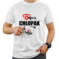 Koszulka z Nadrukiem Rozmiar L + KUBEK Prezent na WALENTYNKI dla Chłopaka