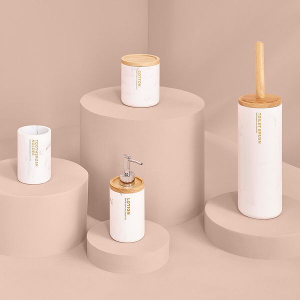 Kubek na szczoteczki do zębów Lea biały zdjęcie 2