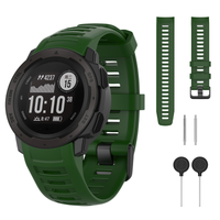 Pasek do Garmin Fenix 5 / 6 / 7 / 8 / E 47mm silikonowy na zegarek zielony