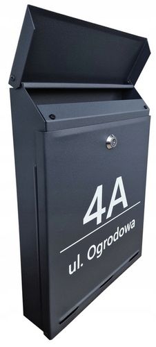 Skrzynka na listy Pocztowa A4 z Napisem, ANTRACYT, CZARNY -kolory na Arena.pl