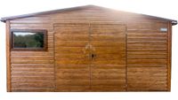 Schowek Domek ogrodowy 5x2,5m Brama Dwuskrzydłowa Okno Rynny dwuspad NB384