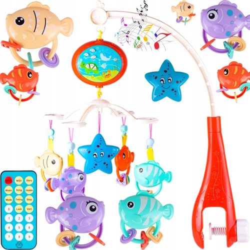 KARUZELKA KARUZELA DO ŁÓŻECZKA Z PROJEKTOREM I PILOTEM DLA DZIECI na Arena.pl