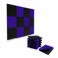 PIANKA MATA GĄBKA AKUSTYCZNA 3 m2 - Wygłuszanie - Szachownica MIX Fioletowy