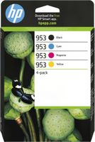 Oryginalny zestaw tuszy HP 953 CMYK, 4-pak: Czarny/Błękitny/Purpurowy/Żółty