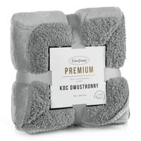 Miękki koc dwustronny TEDY 150X200 srebrny