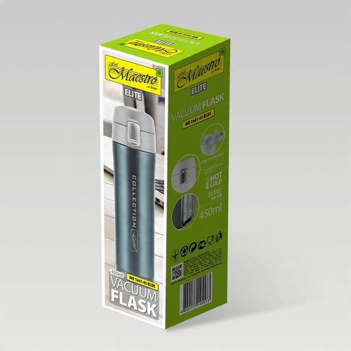 Elegancki Niebieski KUBEK TERMICZNY 450ml TERMOS Stalowy Bidon Maestro Blue na Arena.pl