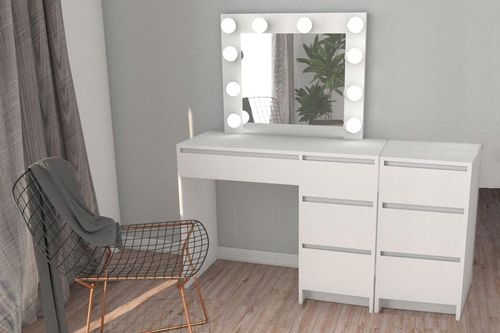 TOALETKA IZA 12 LED Z ŻARÓWKAMI DO WIZAŻU MAKIJAŻ na Arena.pl