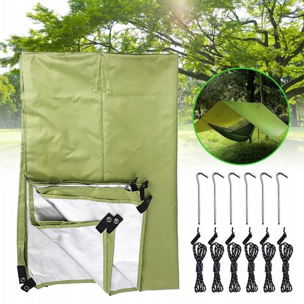 PLANDEKA NAMIOTOWA 3 X 3 M, PLANDEKA NA HAMAK, WODOSZCZELNA, NA KEMPING zdjęcie 7