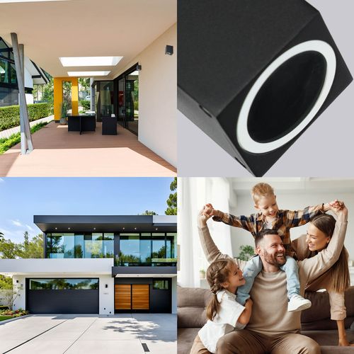 Lampa ścienna do ogrodu MICASA3 czarna na Arena.pl