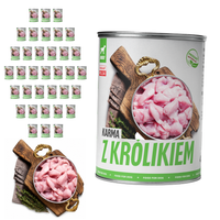 TufTuf mokra karma dla psa Królik puszka 36x400g Mielonka