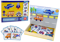 Magnetyczna Układanka Książka Transport Puzzle Karty