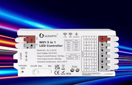 Kontroler do Taśm i Pasków LED 5 w 1 WiFi 12V-24V DC HUE TUYA Smart Life na Arena.pl