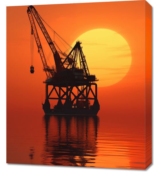 Obraz 60x70cm Sylwetka Przemysłu zdjęcie 1