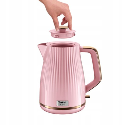 Czajnik elektryczny bezprzewodowy TEFAL Loft KO2517 2400 W różowy na Arena.pl