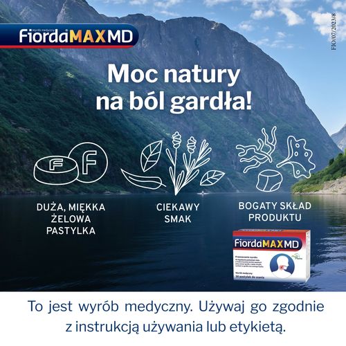 fiorda max md 30 tabletek do ssania na gardło na Arena.pl