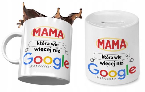 Dla Mamy Zestaw Kubek + Skarbonka Prezent Z Nadrukiem Ze Zdjęciem na Arena.pl