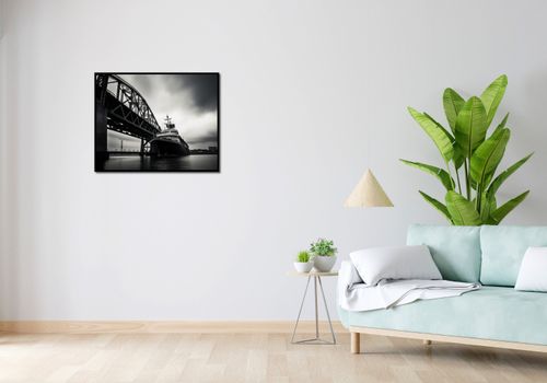 Plakat 76x60,5cm Statek przy Moście na Arena.pl
