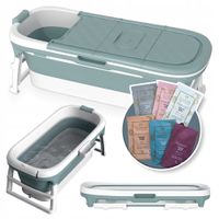 Wanna Składana Silikonowa Niebieska Przenośna Kąpiel  Domowe SPA 136cm