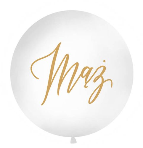 Balon duży gigant Mąż biały, 1 m ślub wesele na Arena.pl