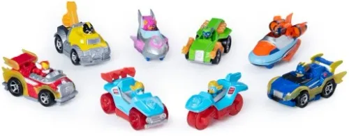 PSI PATROL MIGHTY PUPS 8 POJAZDÓW METALOWYCH PREZENT DLA DZIECKA NA ŚWIĘTA na Arena.pl